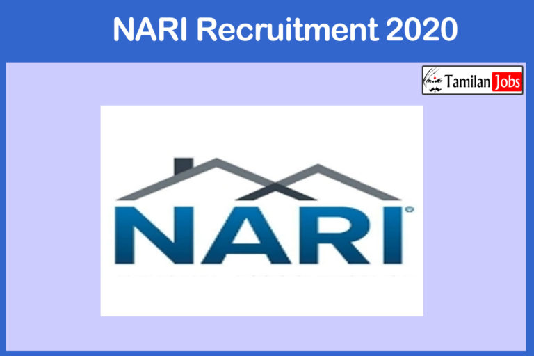 NARI Recruitment 2020 Out – Apply Online JRF Jobs