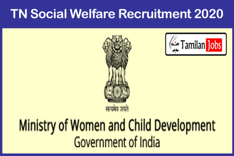 TN Sociala Welfare Recruitment 2020 Out – Apply Legal AdvisorJobs