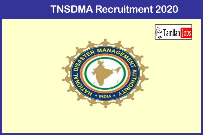 TNSDMA Recruitment 2020 Out – Apply For Various Agricultural Expert Jobs