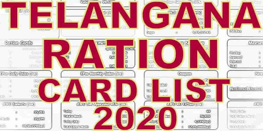Telangana Ration Card List 2020
