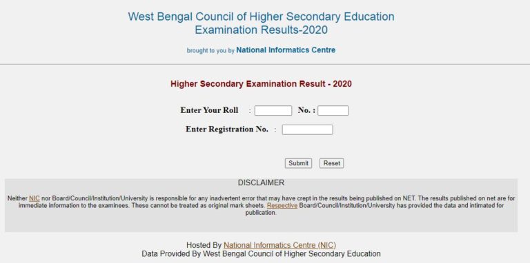 West Bengal HS Result 2020
