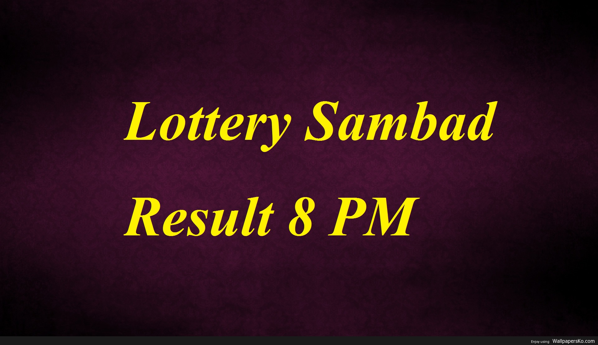 lottery sambad 8 pm result today