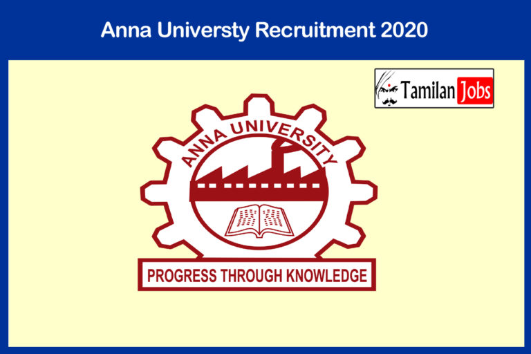 Anna Universty Recruitment 2020