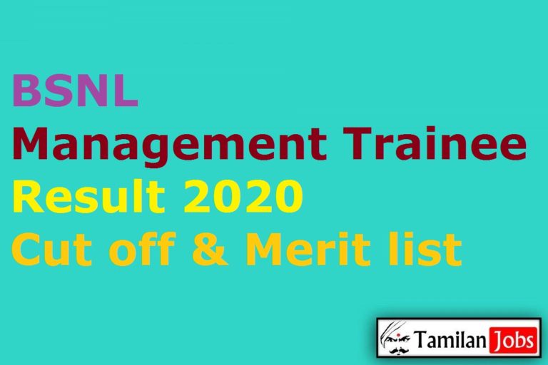 BSNL Management Trainee Result 2020