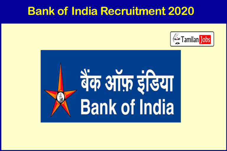 Bank of India Recruitment 2020