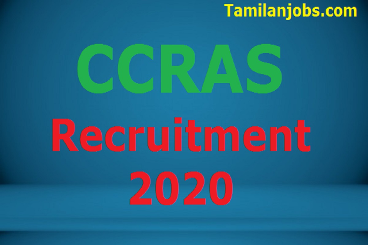 CCRAS Recruitment 2020