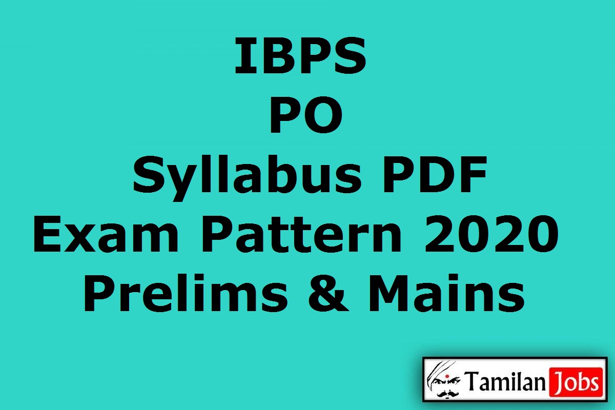 Ibps Po Syllabus 2020 Pdf