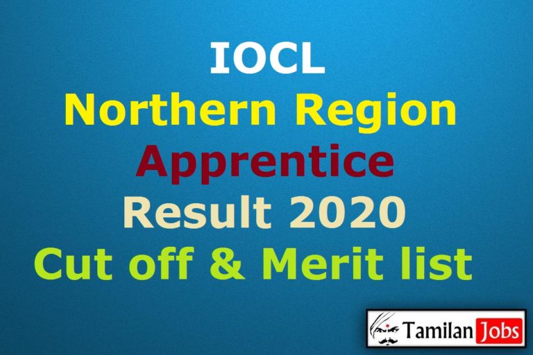 IOCL Northern Region Apprentice Result 2020