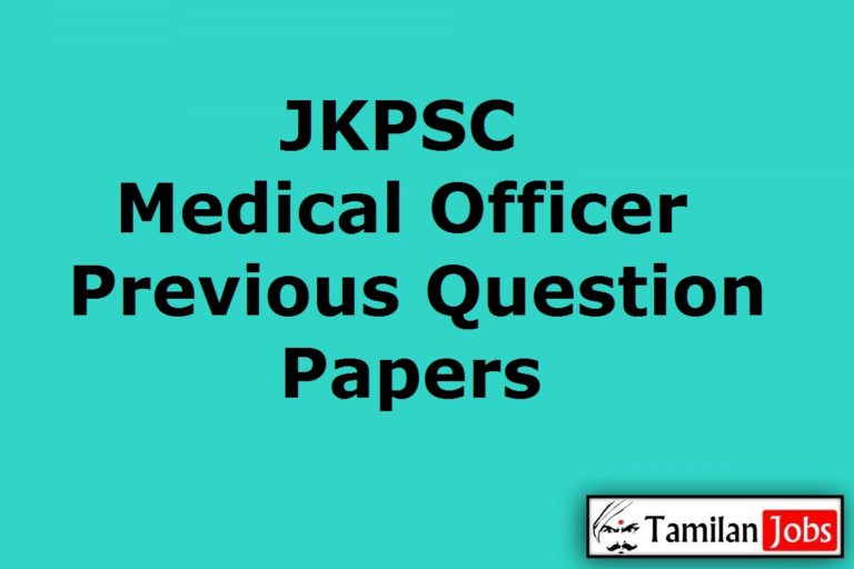 JKPSC Medical Officer Previous Question Papers
