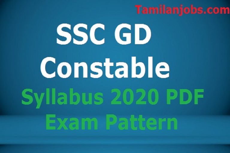 SSC GD Constable Syllabus 2020