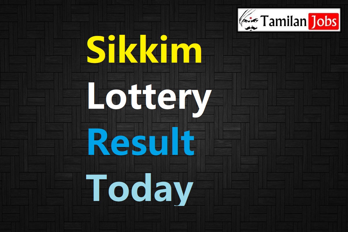 Sikkim State Lottery Result Today Live