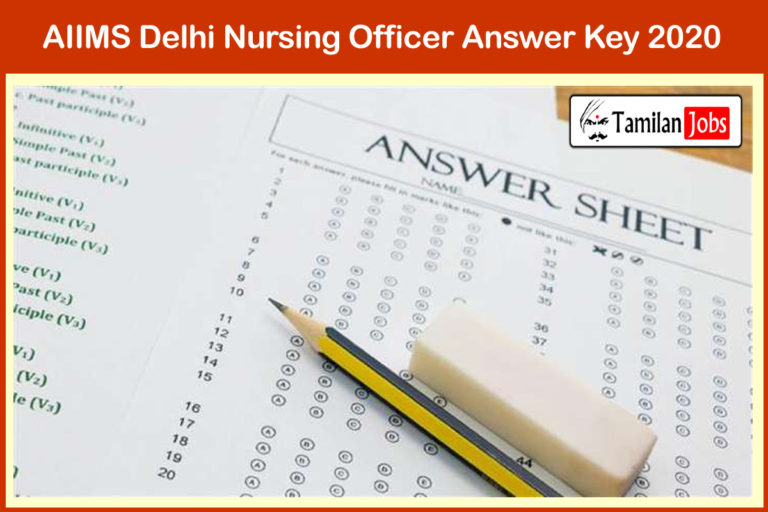 AIIMS Delhi Nursing Officer Answer Key 2020