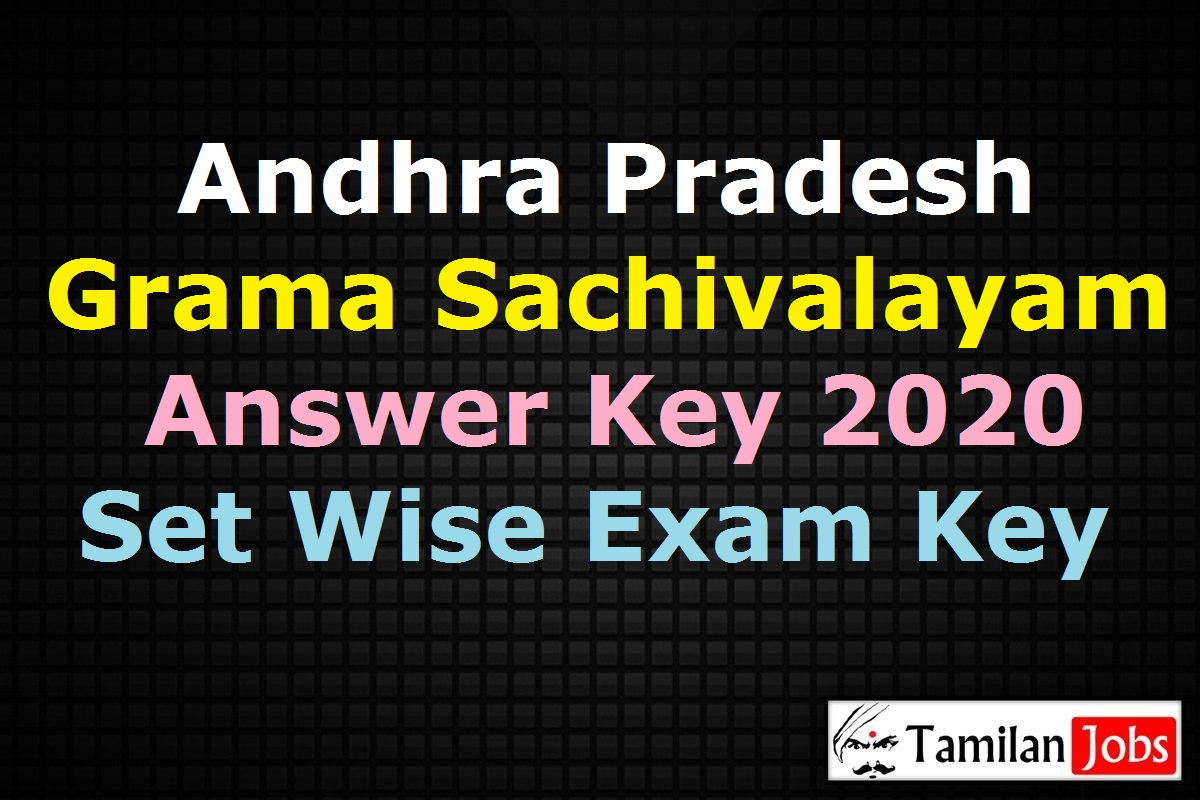 AP Grama Sachivalayam Answer Key 2020