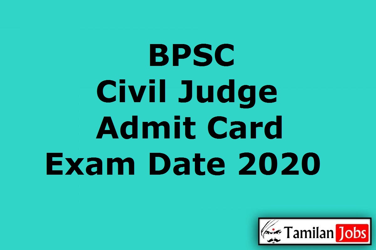 Bpsc Civil Judge Admit Card 2020