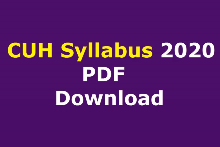 CUH Syllabus 2020