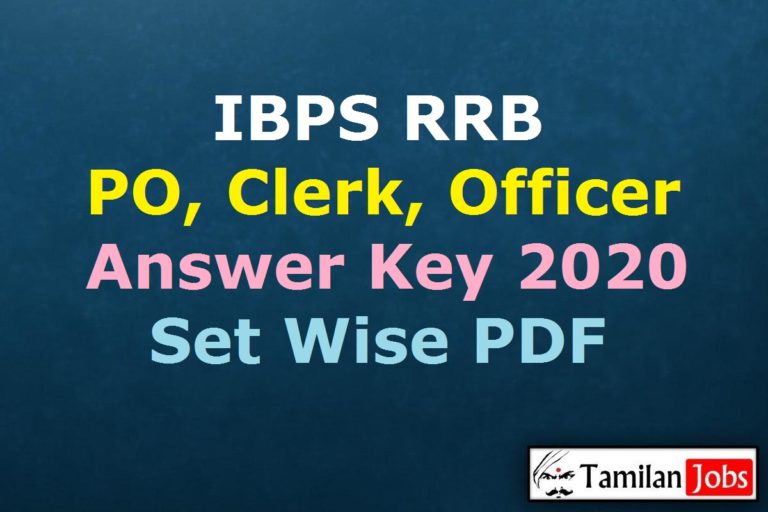 IBPS RRB Answer Key 2020 PDF
