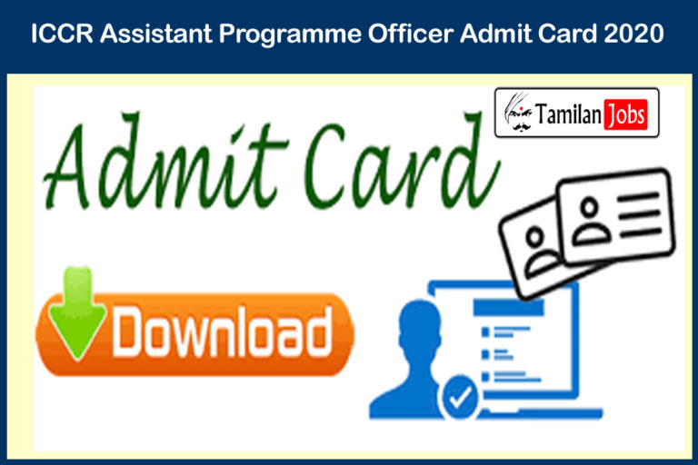 ICCR Assistant Programme Officer Admit Card 2020