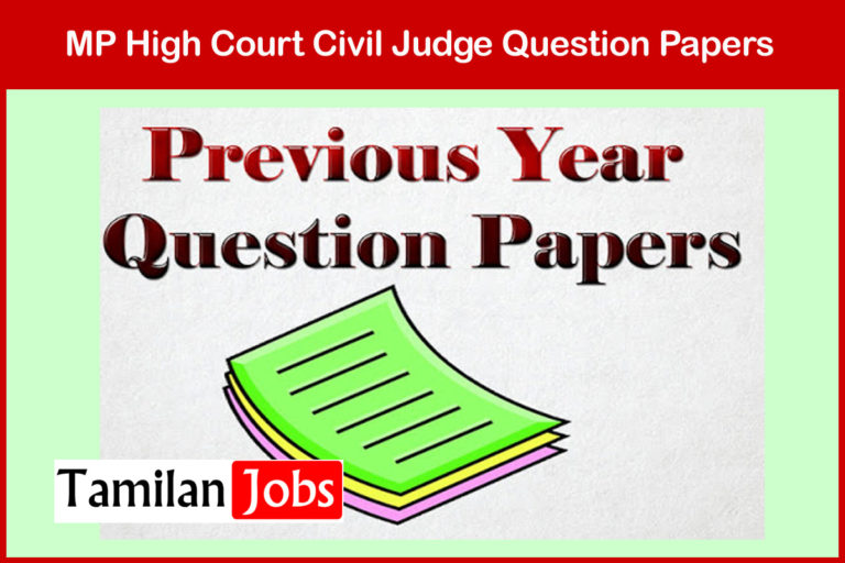 MP High Court Civil Judge Question Papers