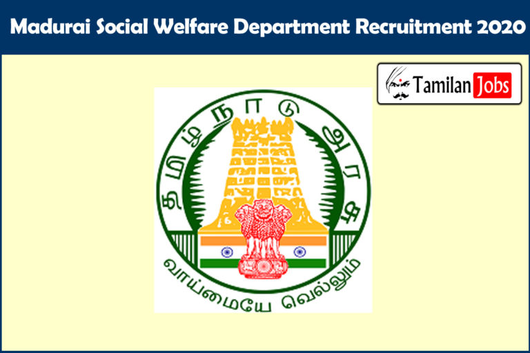 Madurai Social Welfare Department Recruitment 2020