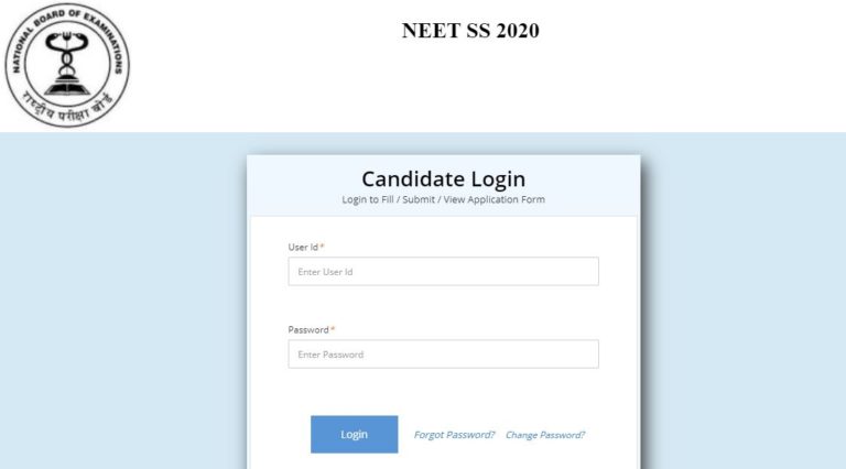 NEET SS Admit Card 2020
