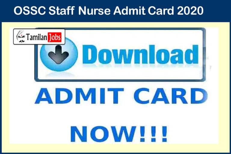 OSSC Staff Nurse Admit Card 2020