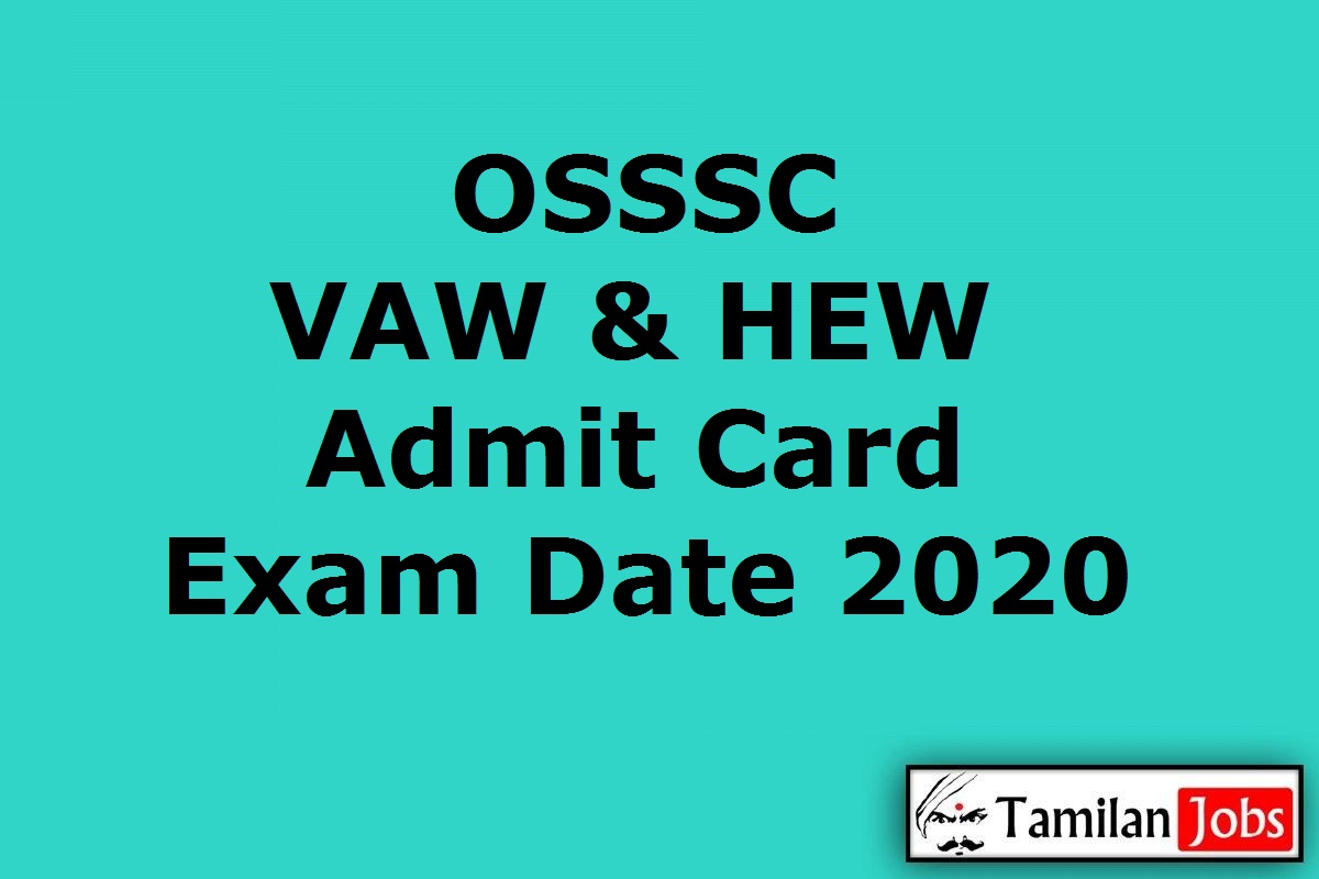 OSSSC Village Agricultural Worker Admit Card 2020