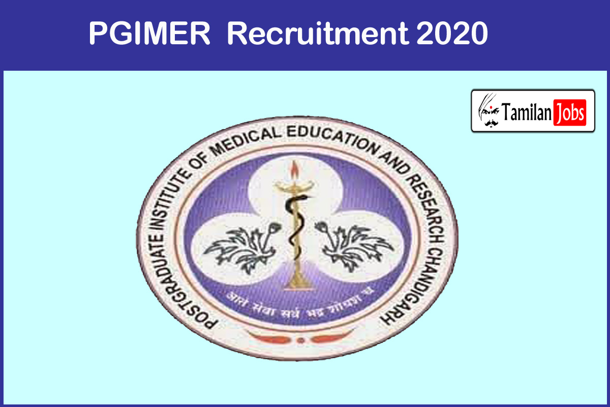 Pgimer Recruitment 2020