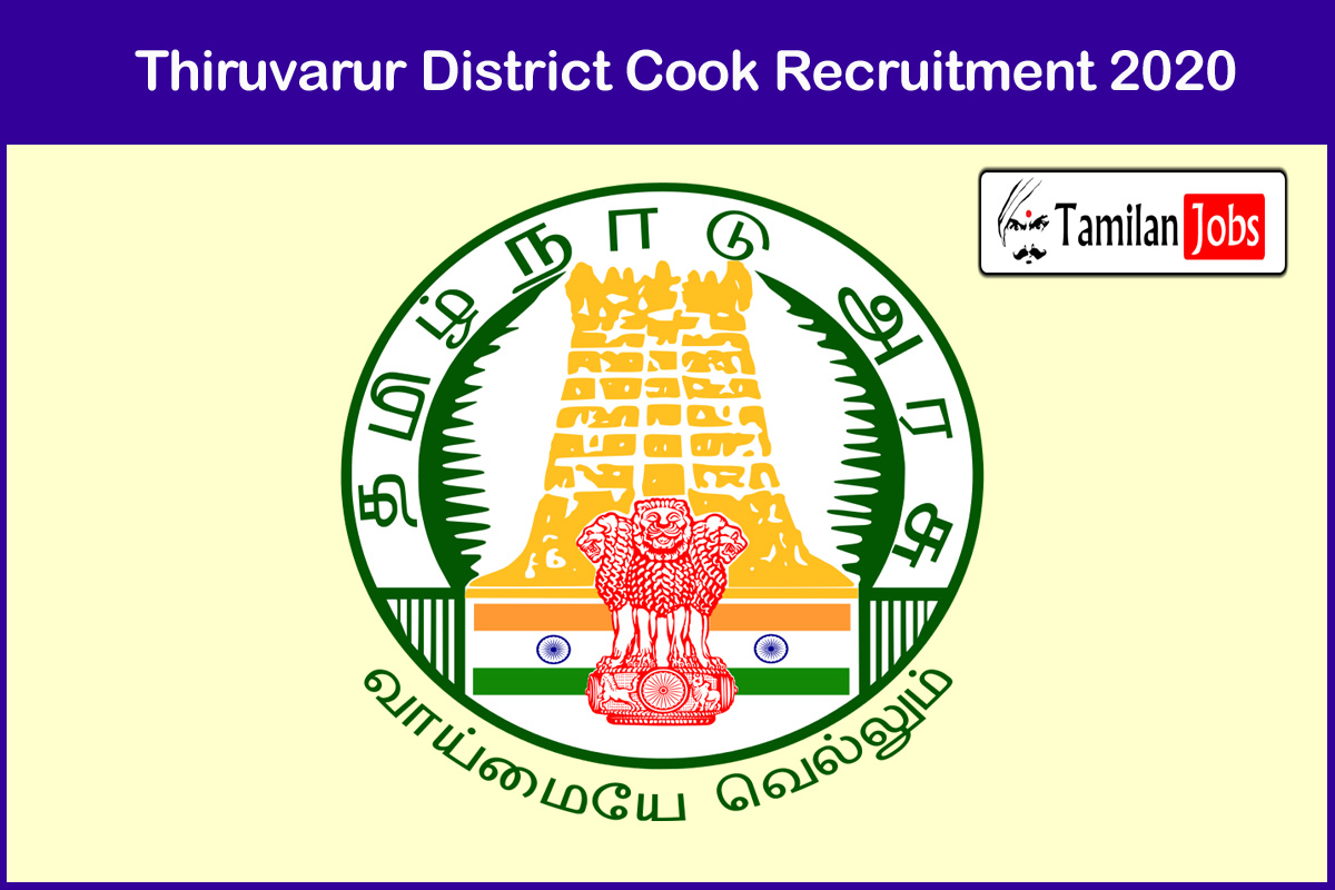 Thiruvarur District Cook Recruitment 2020