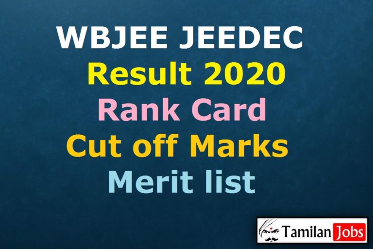 WBJEE JEEDEC Result 2020