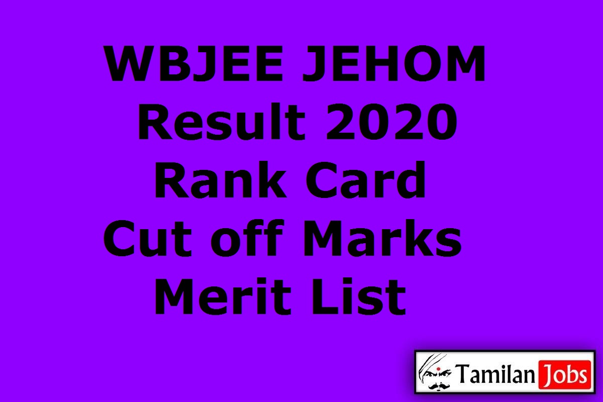 WBJEE JEHOM Result 2020