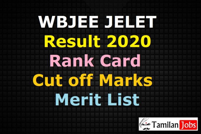 WBJEE JELET Result 2020