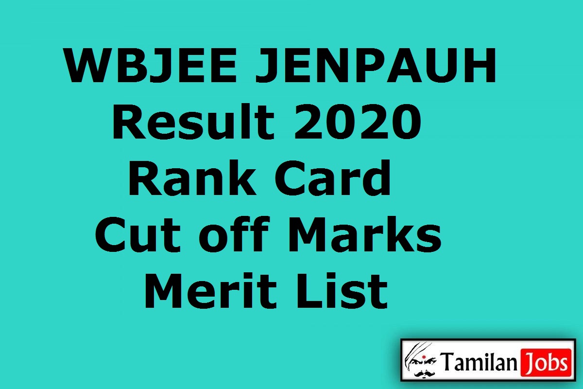 WBJEE JENPAUH Result 2020