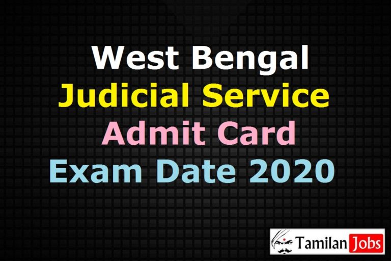 West Bengal Judicial Service Admit Card 2020