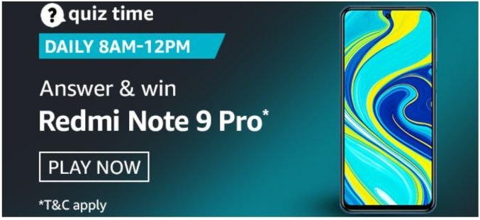 Amazon Quiz 23 September 2020 Answers - Tamilan Jobs Amazon Quiz 8 October 2020 Answers