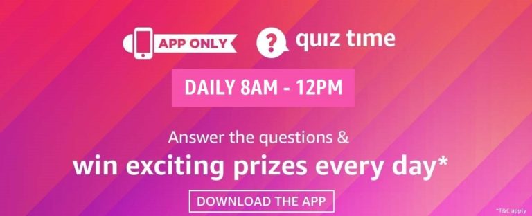 Amazon Quiz Today