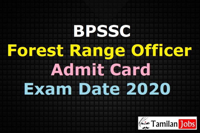 BPSSC Forest Range Officer Admit Card 2020
