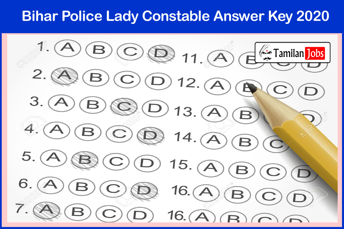 Bihar Police Lady Constable Answer Key 2020