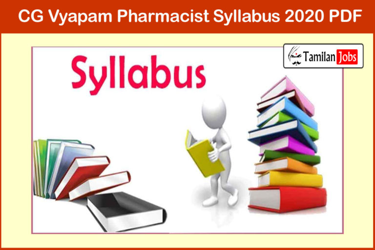 CG Vyapam Pharmacist Syllabus 2020 PDF
