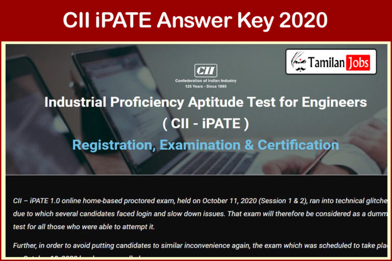 CII iPATE Answer Key 2020
