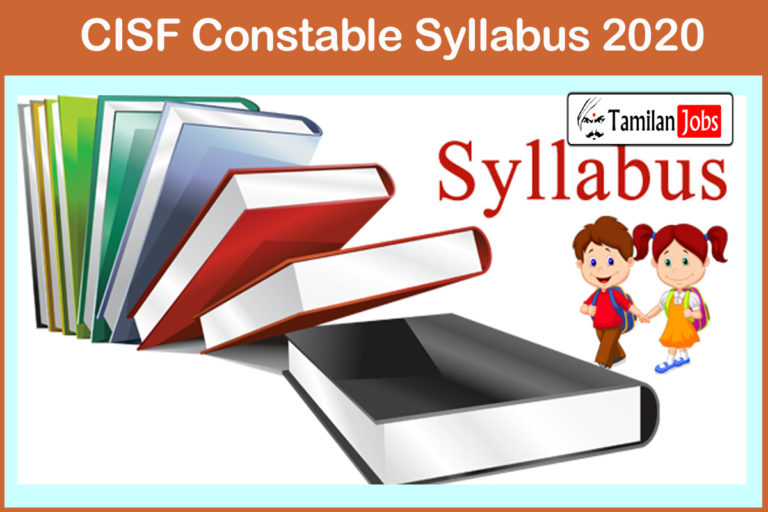 CISF Constable Syllabus 2020