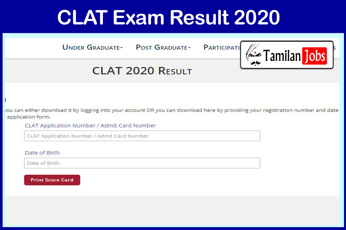 CLAT Exam Result 2020