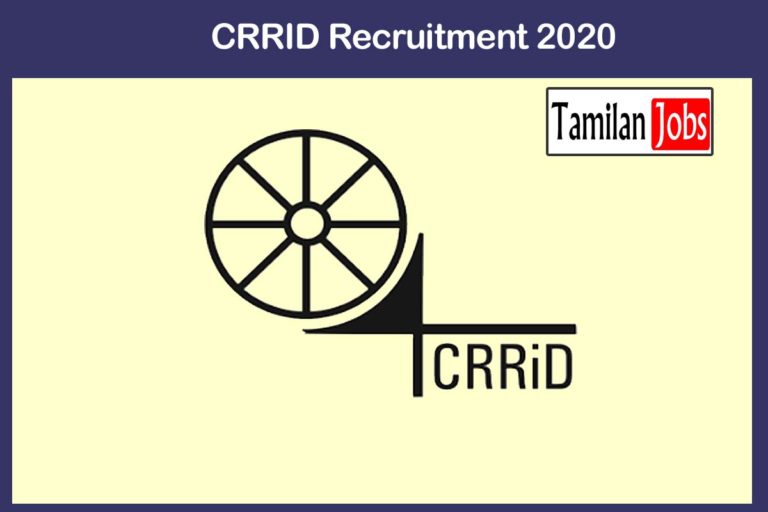CRRID Recruitment 2020