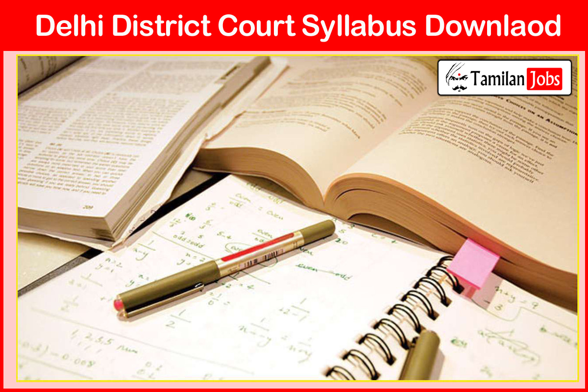 Delhi District Court Syllabus Downlaod