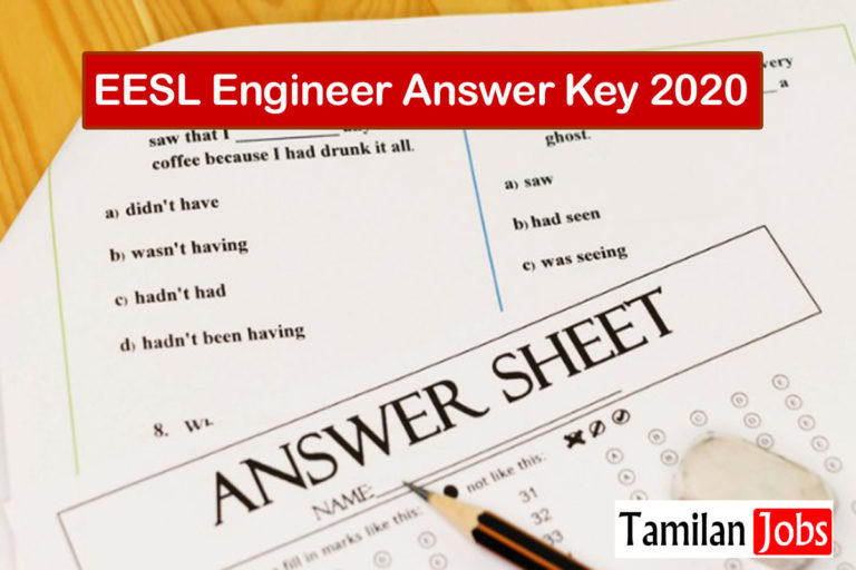 EESL Engineer Answer Key 2020 PDF
