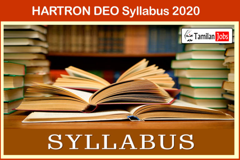 HARTRON DEO Syllabus 2020