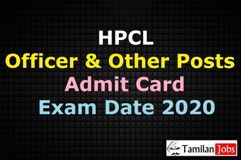 HPCL Officer Admit Card 2020