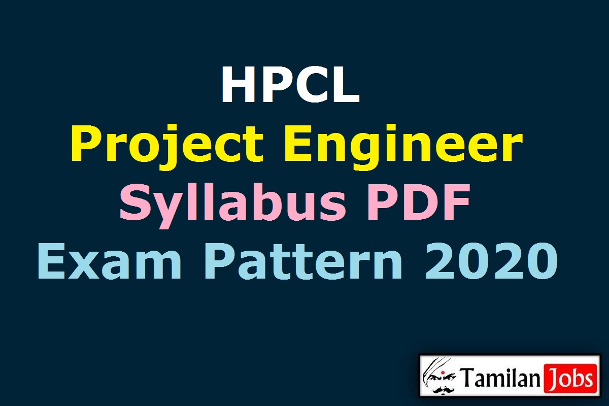 HPCL Project Engineer Syllabus 2020