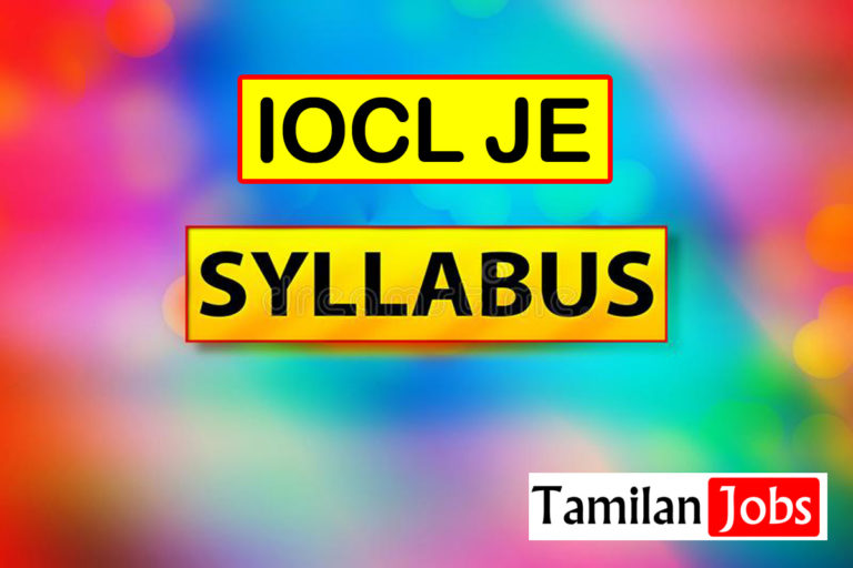 IOCL Gujarat Junior Engineering Assistant Syllabus 2020