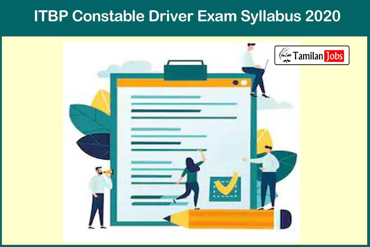 ITBP Constable Driver Exam Syllabus 2020