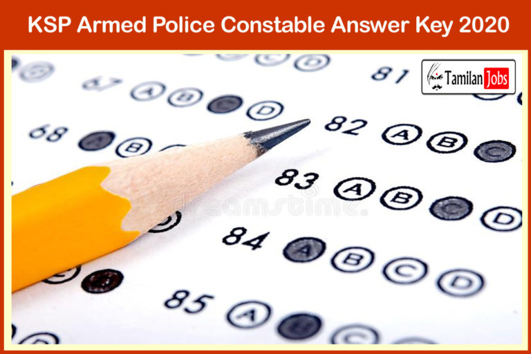 KSP Armed Police Constable Answer Key 2020